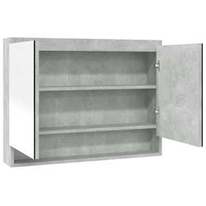 Koupelnová skříňka se zrcadlem 80x15x60 cm MDF betonově šedá - obrázek 2