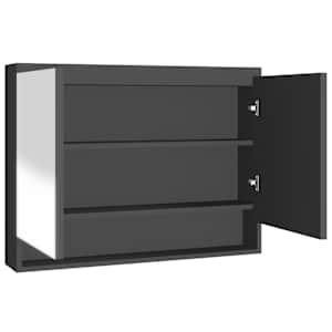 Koupelnová skříňka se zrcadlem 80 x 15 x 60 cm MDF antracitová - obrázek 2