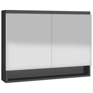 Koupelnová skříňka se zrcadlem 80 x 15 x 60 cm MDF antracitová - obrázek 4