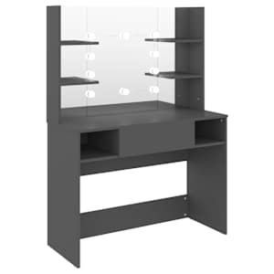 vidaXL meigilaud LED-tuledega, 100x40x135 cm, MDF-plaat, hall