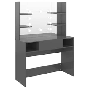 vidaXL meigilaud LED-tuledega, 100x40x135 cm, s&auml;ravhall