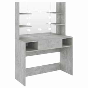 vidaXL meigilaud LED-tuledega, 100x40x135 cm, MDF-plaat, betoonhall
