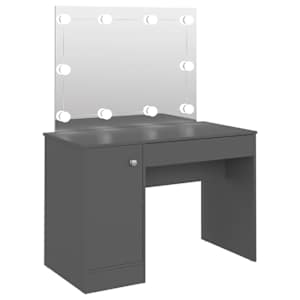 vidaXL meigilaud LED-tuledega, 110x55x145 cm, MDF, hall