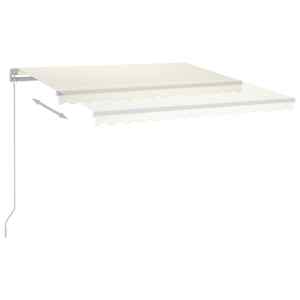 Ručně zatahovací markýza s LED světlem 300 x 250 cm krémová - obrázek 6