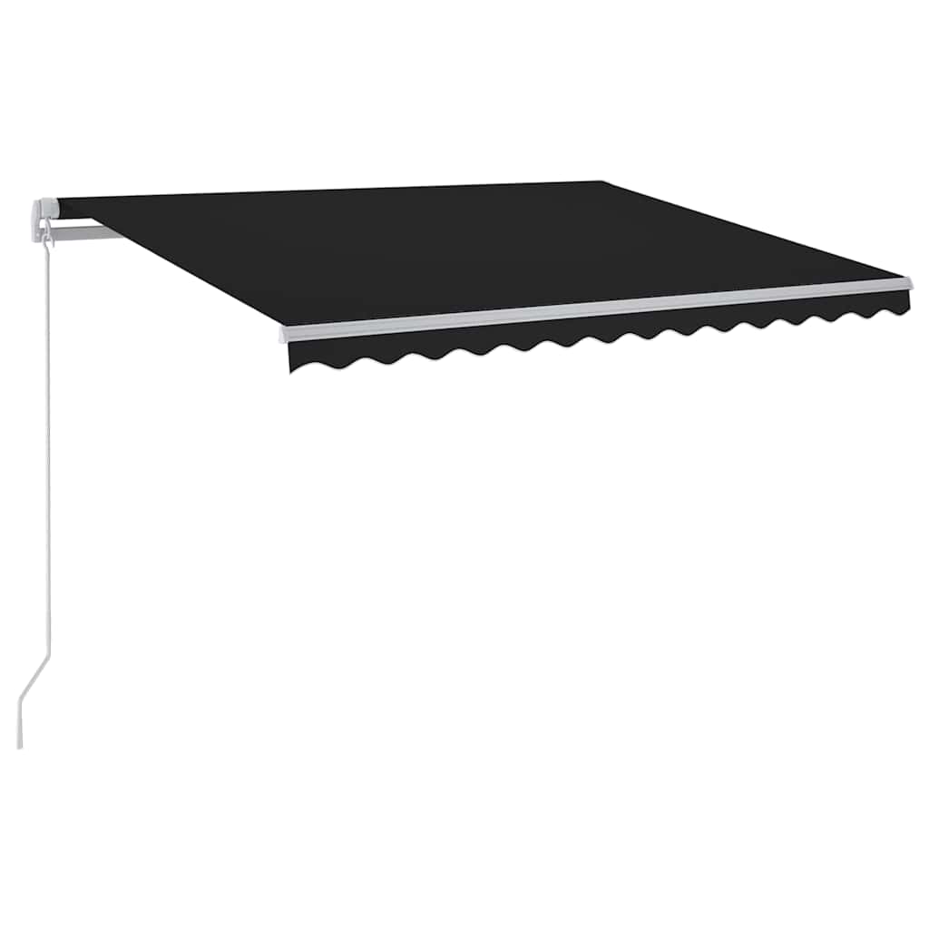 vidaXL Ručně zatahovací markýza s LED světlem 300 x 250 cm antracitová