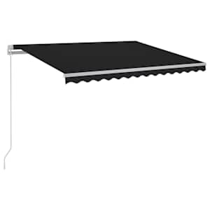 Ručně zatahovací markýza s LED světlem 300 x 250 cm antracitová - obrázek 2