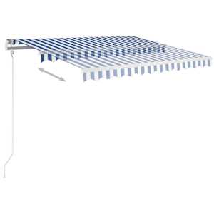 Automatická zatahovací markýza 300 x 250 cm modrobílá - obrázek 3