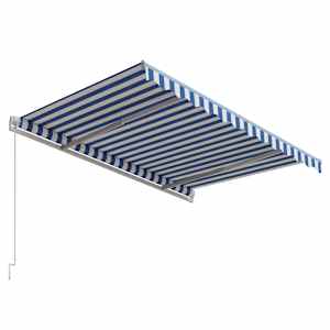 Automatická zatahovací markýza 300 x 250 cm modrobílá - obrázek 5