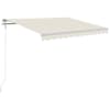 vidaXL automaatne sisset&otilde;mmatav varikatus 300 x 250 cm, kreemjas
