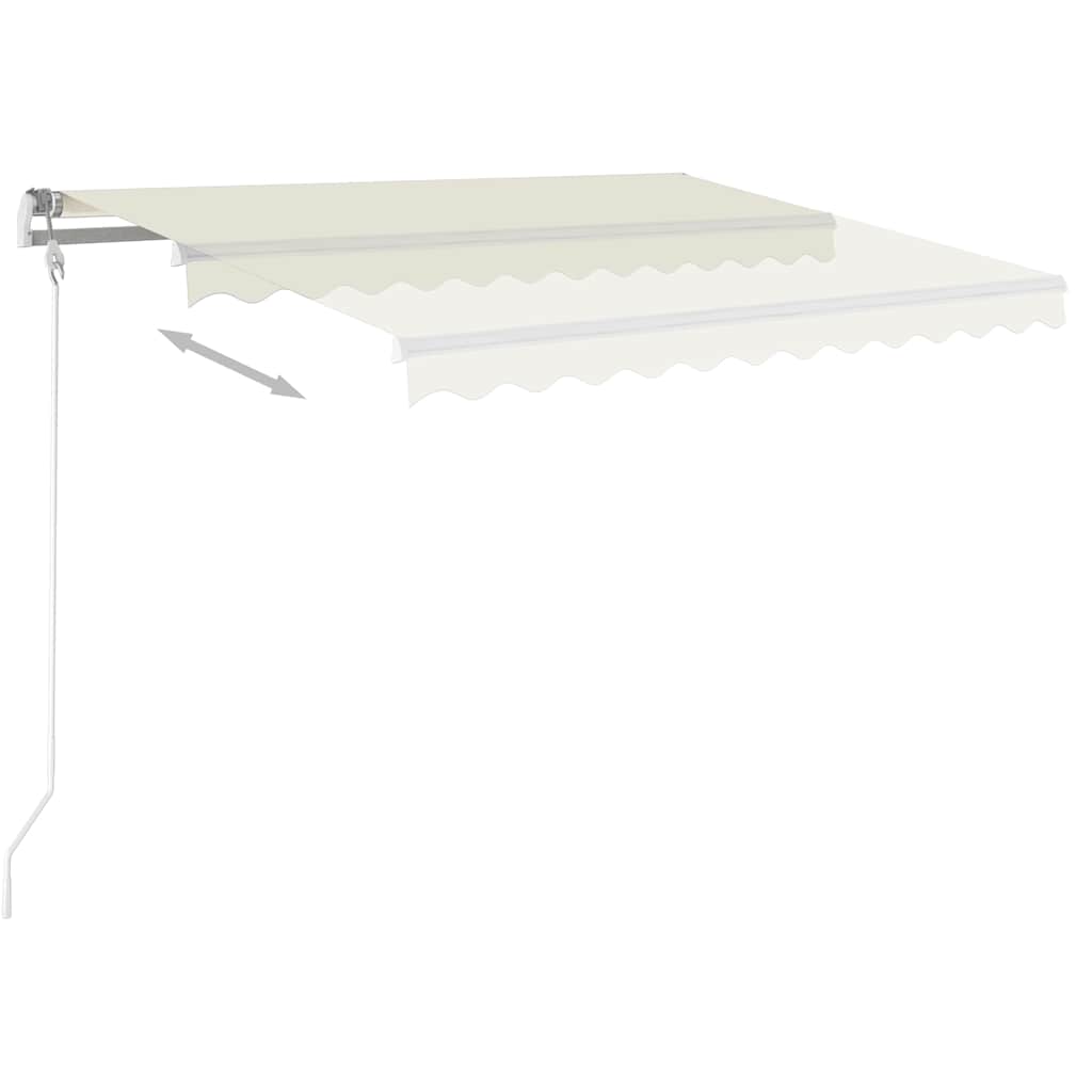 vidaXL Luifel automatisch uittrekbaar 300x250 cm crème afbeelding