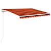vidaXL automaatne sisset&otilde;mmatav varikatus 300 x 250 cm, oranž ja pruun