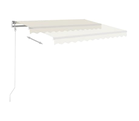 vidaXL Τέντα Αυτόματη με LED & Αισθητήρα Ανέμου Κρεμ 300 x 250 εκ.