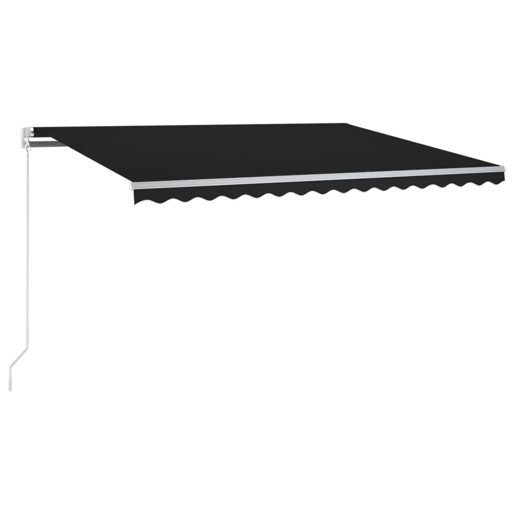 vidaXL antracitsz&uuml;rke sz&eacute;l&eacute;rz&eacute;kelős &eacute;s LED-es napellenző 300 x 250 cm