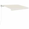 vidaXL Kokkuvolditav varikatus Kreemjas 350 x 250 cm