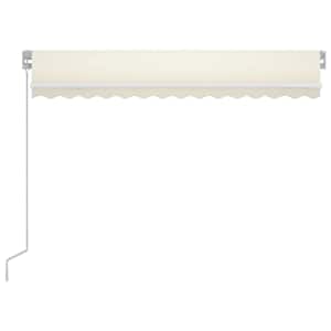 Ručně zatahovací markýza s LED světlem 350 x 250 cm krémová - obrázek 3