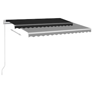 Ručně zatahovací markýza s LED světlem 350 x 250 cm antracitová - obrázek 6