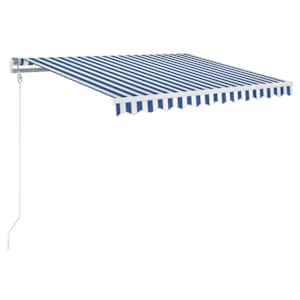 Automatická zatahovací markýza 350 x 250 cm modrobílá - obrázek 2