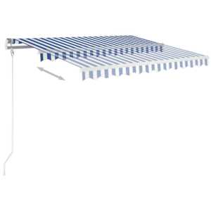 Automatická zatahovací markýza 350 x 250 cm modrobílá - obrázek 4