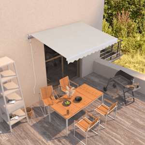 Automatická zatahovací markýza 350 x 250 cm krémová - obrázek 1