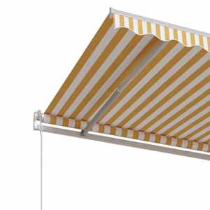 Automatická zatahovací markýza 350 x 250 cm žlutobílá - obrázek 5