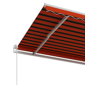 Automatická zatahovací markýza 350 x 250 cm oranžovo-hnědá - obrázek 5
