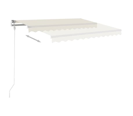 vidaXL Τέντα Αυτόματη με LED & Αισθητήρα Ανέμου Κρεμ 350x250 εκ.