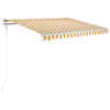 vidaXL automaatne varikatus LED, tuuleandur 350x250 cm kollane/valge