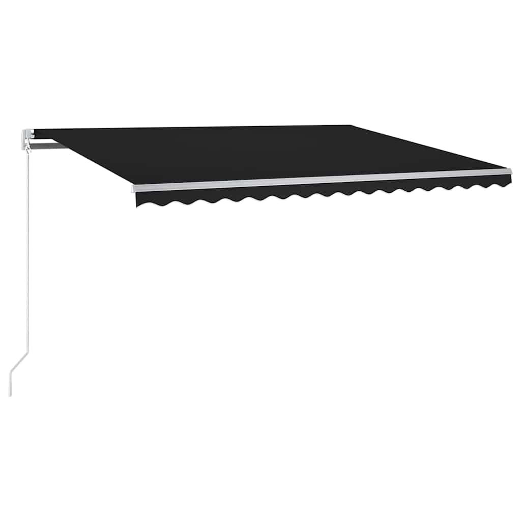 vidaXL Automatická markíza, LED a senzor vetra 350x250 cm, antracitová