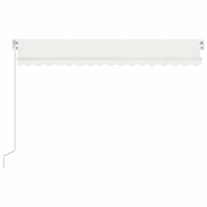 Ručně zatahovací markýza s LED světlem 400 x 300 cm krémová - obrázek 3
