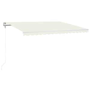 vidaXL automaatne varikatus LEDi ja tuuleanduriga 400x300 cm kreemjas