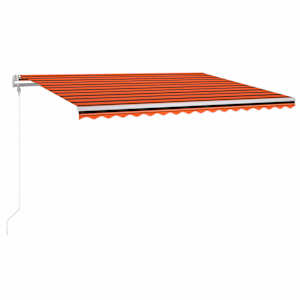 Avtomatska tenda LED + senzor 400x300 cm oranžno/rjava - slika 2