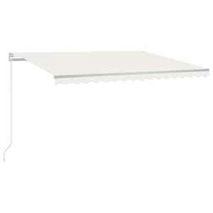 vidaXL k&auml;sitsi sisset&otilde;mmatav varikatus, 450x300 cm kreemjas