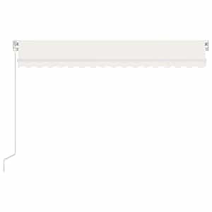 Ručně zatahovací markýza s LED světlem 450 x 300 cm krémová - obrázek 3