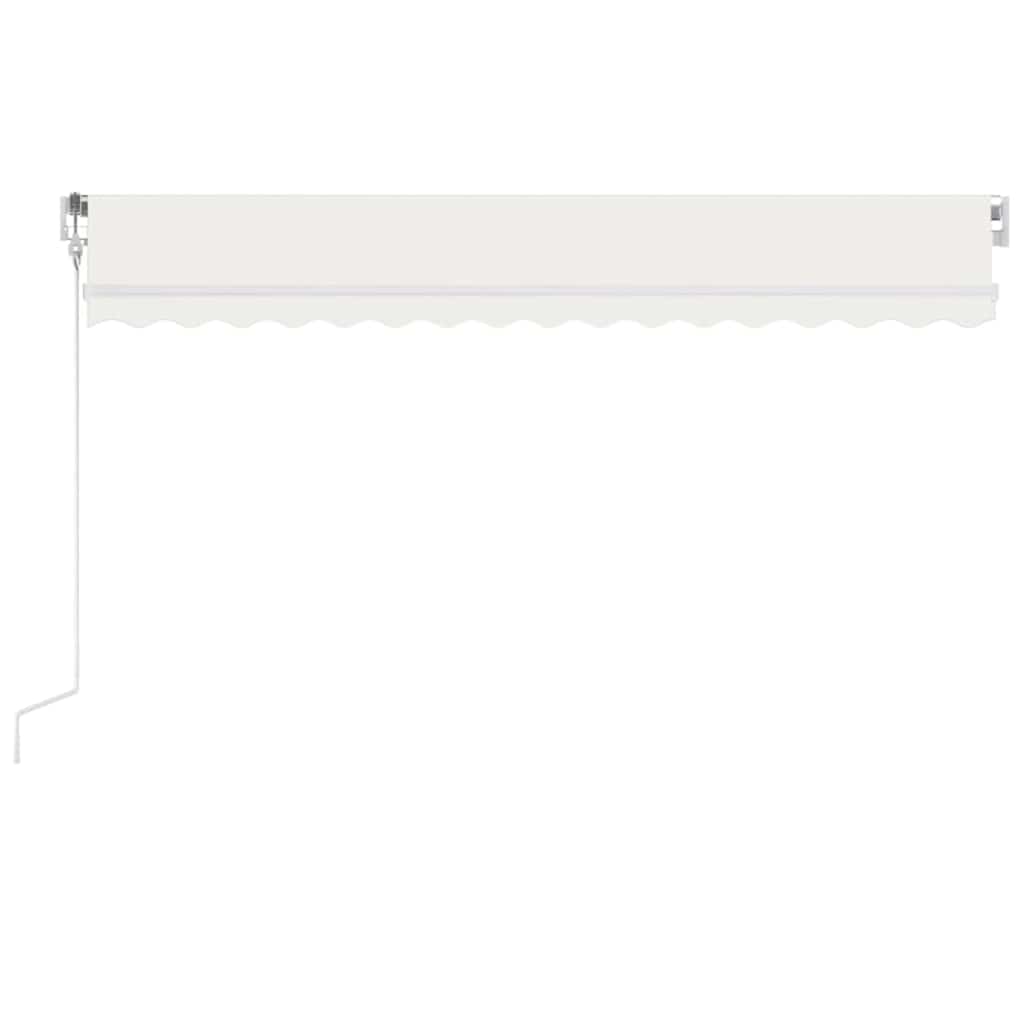 

vidaXL Luifel automatisch met LED en windsensor 450x300 cm crèmekleur