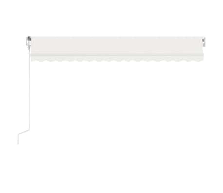 vidaXL Automatycznie zwijana markiza, LED i czujnik wiatru, 450x300 cm