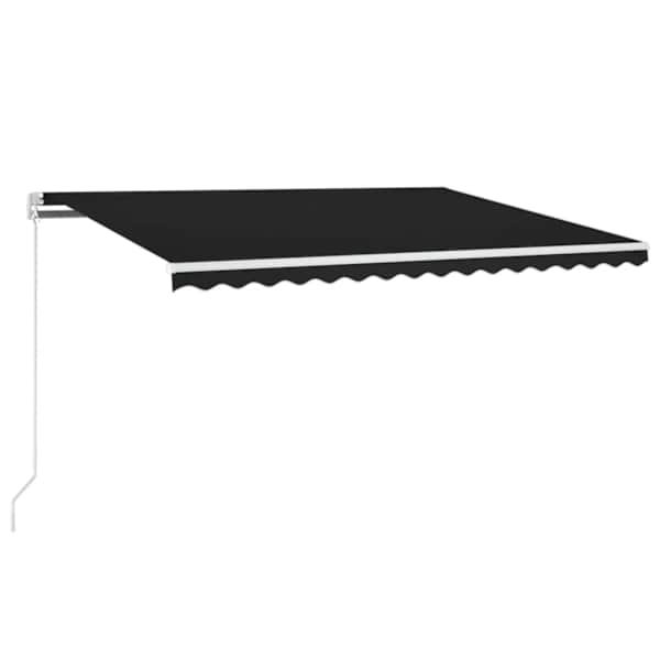 vidaXL automaatne varikatus LEDi ja tuuleanduriga 450x300 cm tumehall