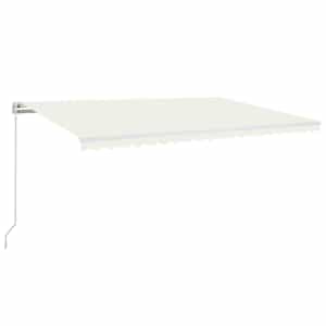 vidaXL k&auml;sitsi sisset&otilde;mmatav varikatus, 500 x 300 cm kreemjas