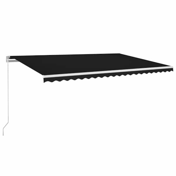 vidaXL k&auml;sitsit&otilde;mmatav varikatus LEDiga, 500 x 300 cm, antratsiithall