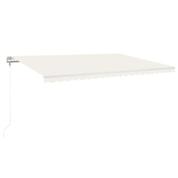 vidaXL automaatselt sisset&otilde;mmatav varikatus, 500 x 300 cm kreemjas