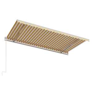 Automatická zatahovací markýza 500 x 300 cm žlutobílá - obrázek 5