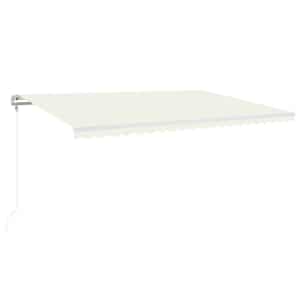 vidaXL automaatne varikatus LEDi ja tuuleanduriga, 500x300 cm, kreem