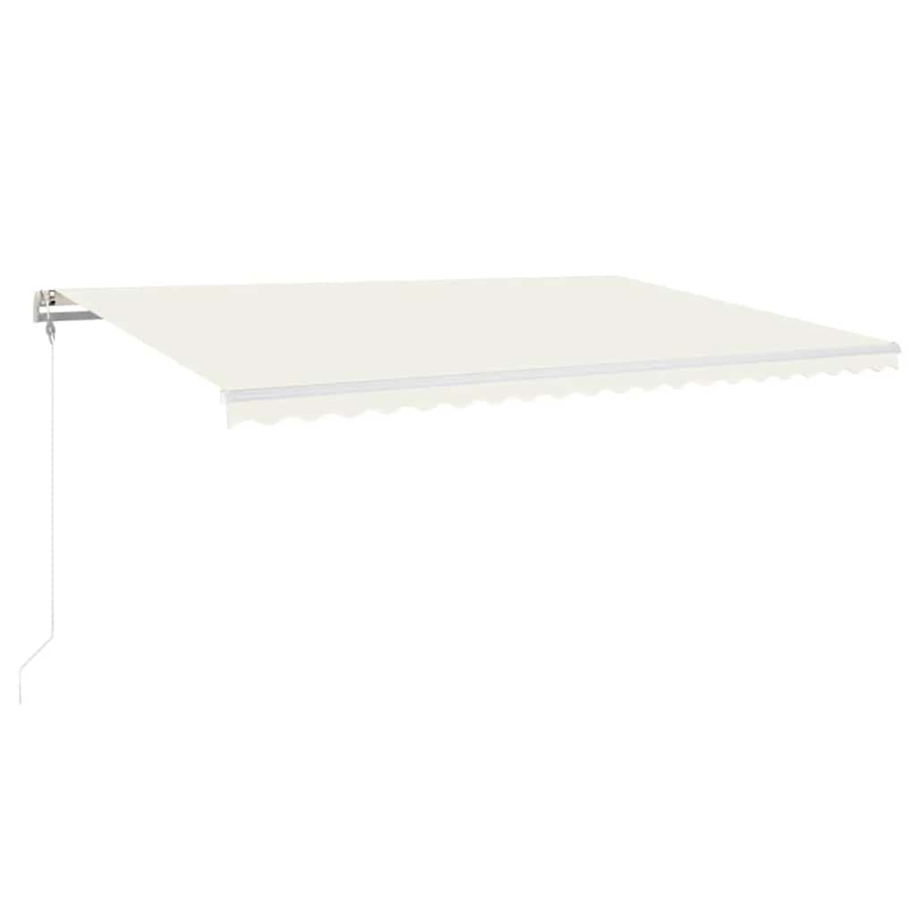 vidaXL Automatická markýza LED a senzor větru 500 x 300 cm krémová