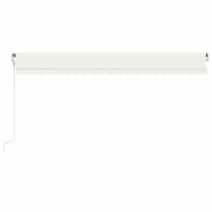 Automatická markýza LED a senzor větru 500 x 300 cm krémová - obrázek 3