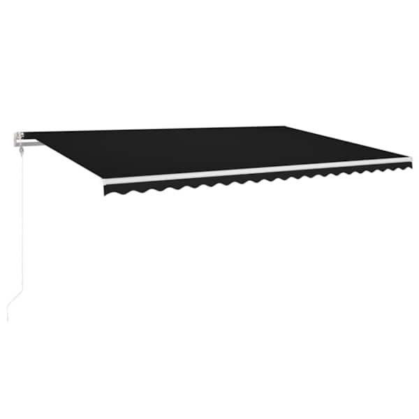 vidaXL automaatne varikatus LEDi ja tuuleanduriga 500x300 cm tumehall