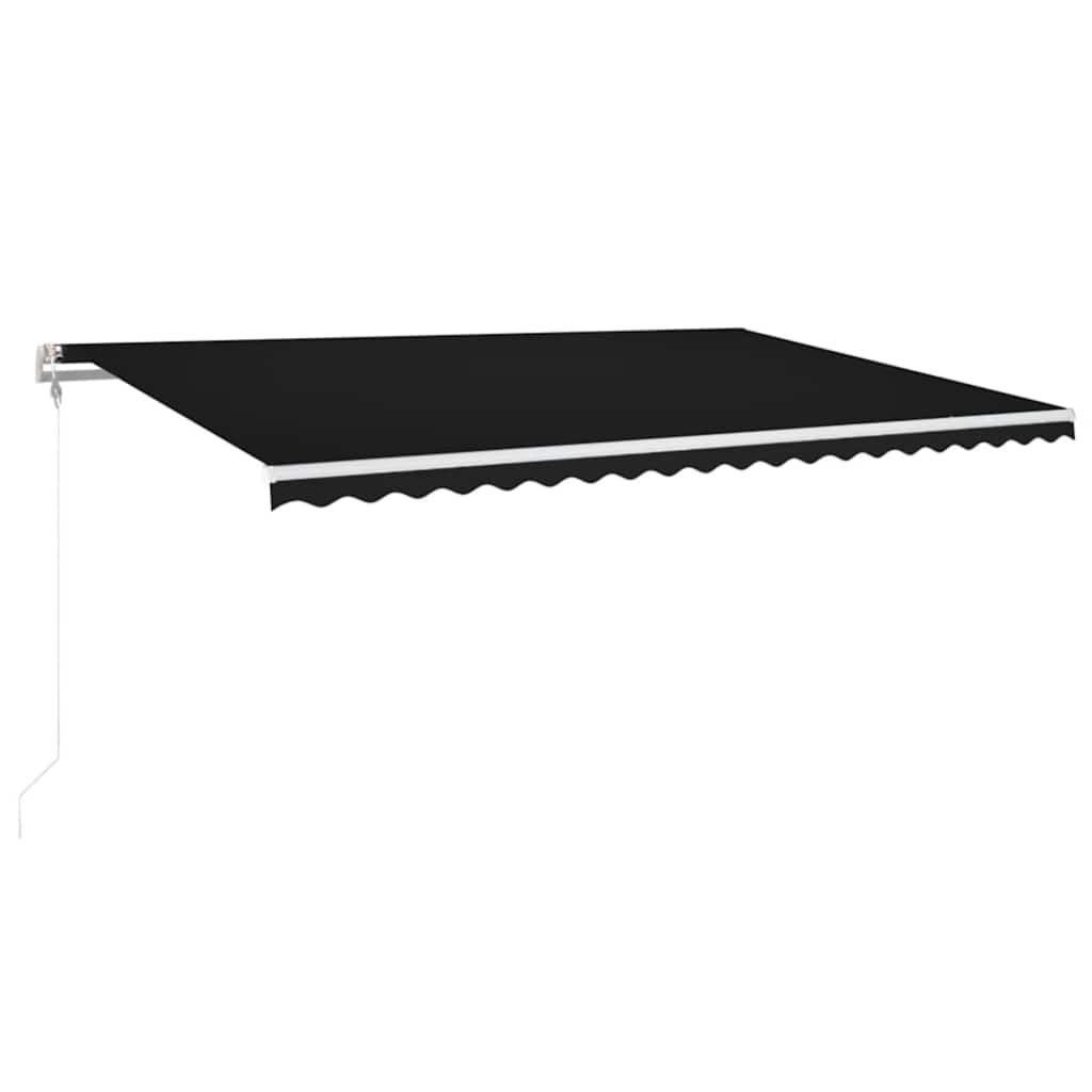 vidaXL Automatická markíza, LED a senzor vetra 500x300 cm, antracitová