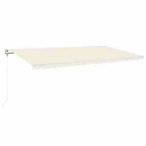 vidaXL automaatne varikatus LEDi ja tuuleanduriga 600x300 cm, kreemjas