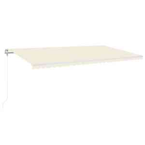 Automatická markýza LED a senzor větru 600 x 300 cm krémová - obrázek 2