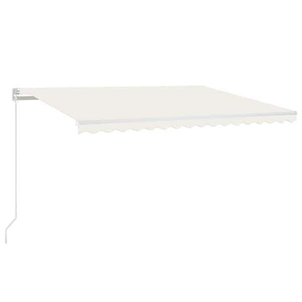 vidaXL k&auml;sitsi sisset&otilde;mmatav varikatus, 400 x 350 cm kreemjas