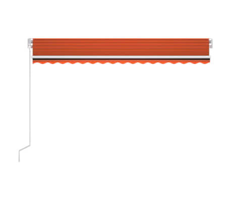 vidaXL Manual Retractable Awning 400x350 cm Orange and Brown