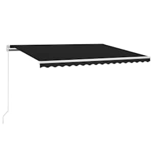 Ročno zložljiva tenda z LED lučmi 400x350 cm antracitna - slika 2